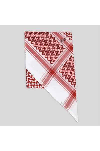 BASEL Light red puzzle shemagh B61