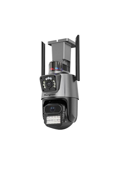 OEM Wifi surveillance camera, dual lens, night vision, voice alarm, motion detection, two-way audio