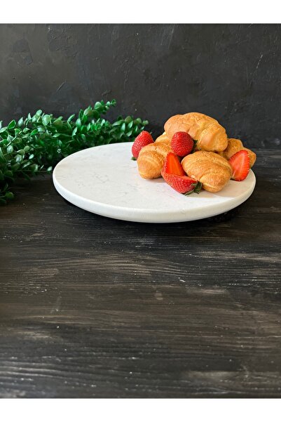 İDAY HOME Mermer Sunumluk, Mermer Stand, Kurabiyelik, Sunum Tabağı, Sunum Tep...