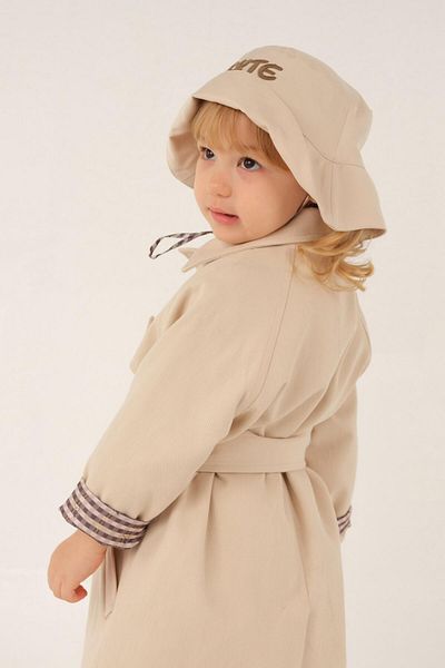 Mioma Kids Embroidered Bucket Hat Stone