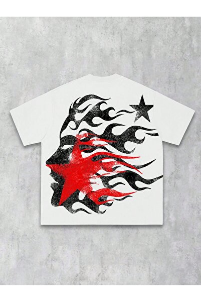 Jose Clothing Tricou imprimat cu mânecă scurtă cu croială supradimensionată