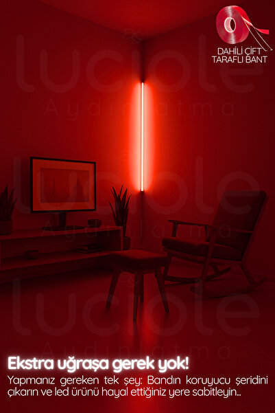 luciole Led Abajur Aplik Gece Lambası Rgb Lambader 16 Renkli Uzaktan Kumandalı Işık 4 Animasyonlu Luciled1