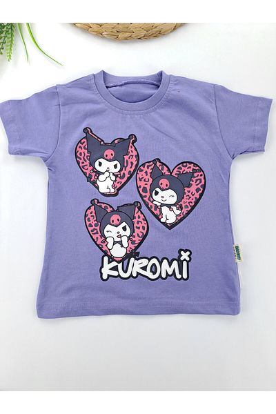 Butik Girl's Kuromi Printed Summer Shorts T-Shirt Set of Two