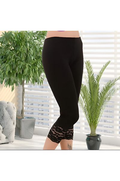 Altınay Women's Stylish Lace Detailed Leggings - 90% Cotton (Lilitime)
