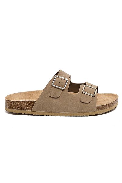 R&B Metallic Buckle Detail Comfort Sandals