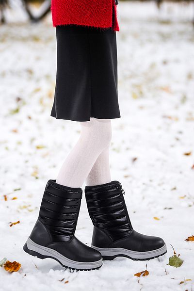 Kiko Kids Кожени обувки за сняг с цип за момиче Arz 2325