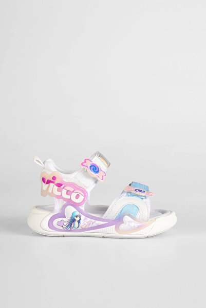 Vicco Size 22-30 Lightweight Heart Detailed Girls Sandals