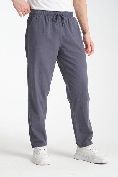 Moda Evim Relaxed Fit Men's Summer Trousers Smoked