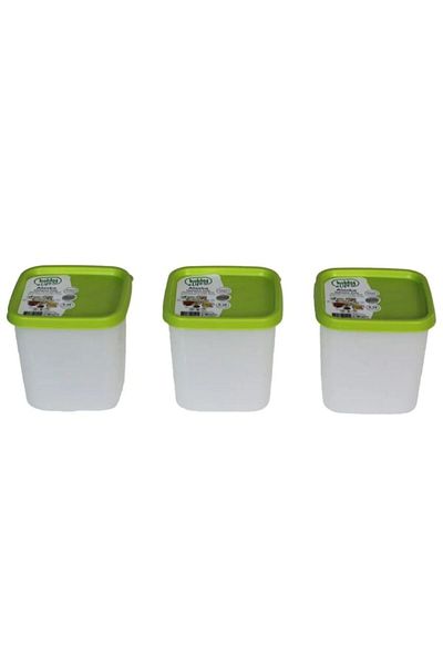 Happy Life Alaska 3-Piece Storage Container / 0.38 Liter -Green-Bpa Free
