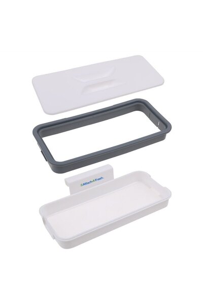 FOXMAG24 Οργανωτής σακούλας απορριμμάτων Attach-A-Trash με καπάκι, λευκό