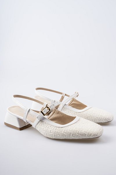 VENUCIA Prometheus Women's Heeled Shoes - Belted and Open Back