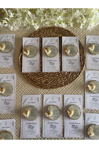 Larmina Decoration 15 Adet Kâğıt Süslemli Epoksi Magnet