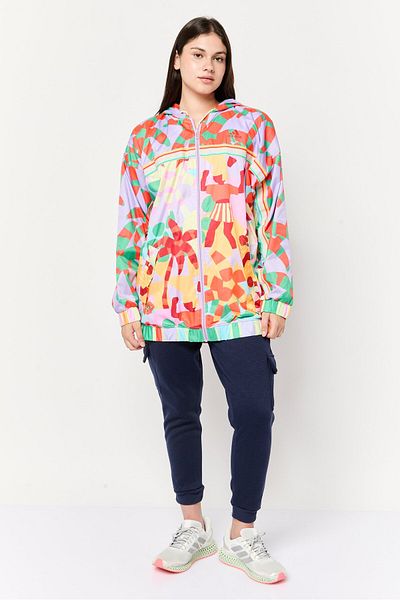 adidas Women Loose Fit Brand Logo Outdoor Jacket, Multicolor