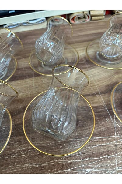 Paşabahçe 12 Parça Ahsen Gold Çay Seti