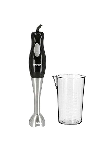 KRYPTON خلاط يدوي قوي من الفولاذ المقاوم للصدأ مثالي للعصائر مع كوب سعة 500 مل