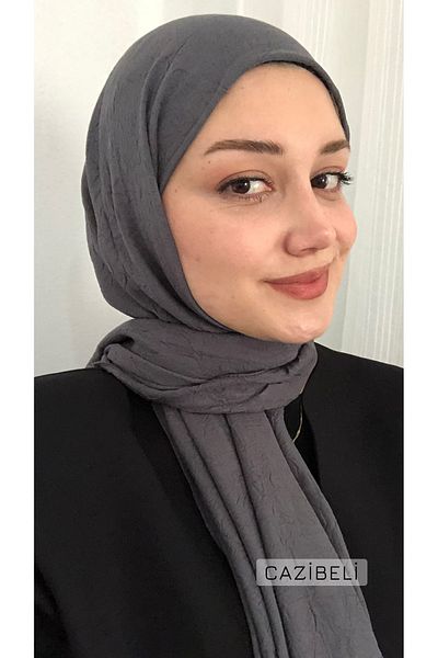 Cazibeli Bamboo Scarf Shawl Anthracite