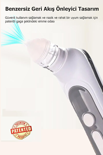 BabyHope H-031 - 5 Kademeli Elektrikli Bebek & Çocuk Burun Aspiratörü 0-12 Yaş Uyumlu Temizleme Cihazı