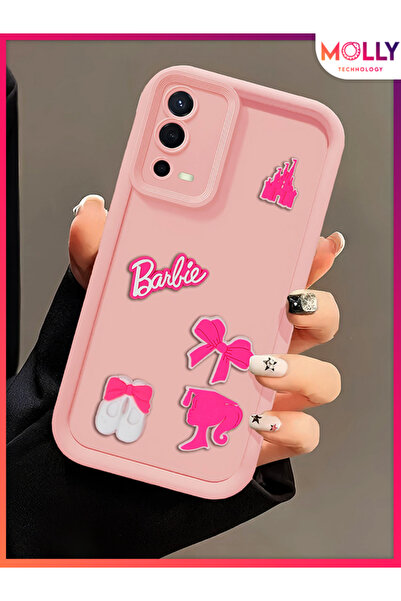 Molly Oppo A55 İçin Kum Pembesi Kenarları Kalın 3d Kabartmalı Cute Girl Silik...