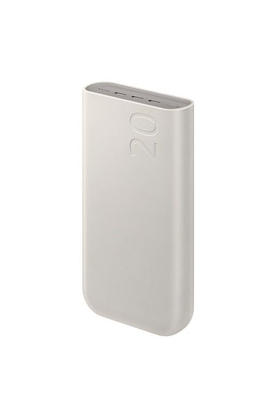 Samsung External Battery 20000mah, 45w Pd, 3x Usb-c, Fast Charging, Beige