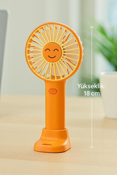 NaSaDAN Taşınabilir USB Şarjlı Masaüstü Mini Fan - Telefon Tutacağı & Güçlü H...
