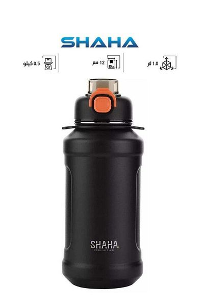 SHAHA Stainless Steel Sport Vacuum Bottle 1.0L, Black