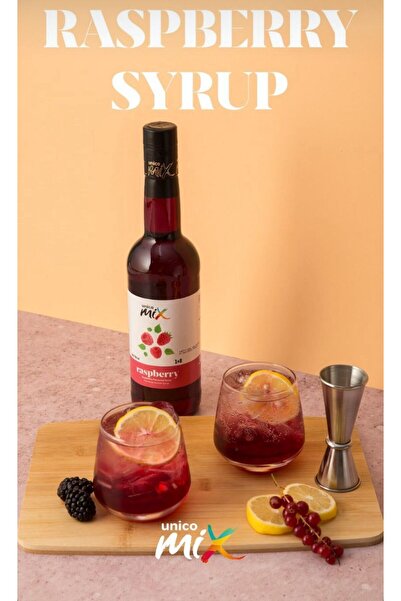 Unicomix Raspberry (Ahududu) Şurubu 700 ml Cam Şişe