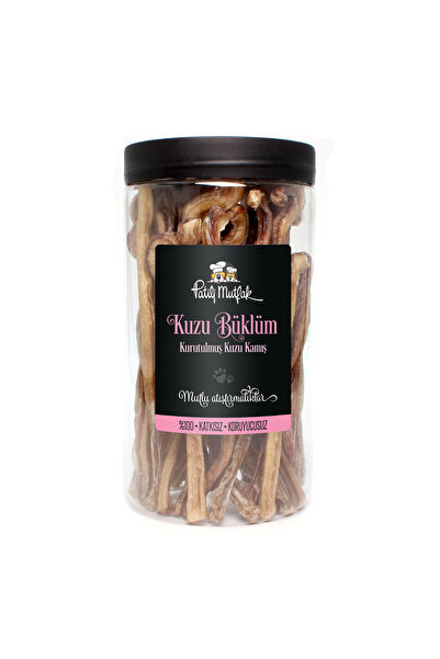 Patili Mutfak Kuzu Büklüm - Kurutulmuş Kuzu Kamış - Köpek Ödül Maması (150 g)