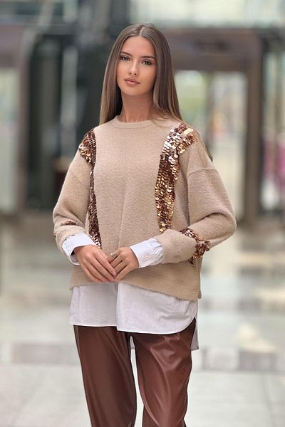 Missemramiss Πουκάμισο με πούλιες Garni Angora Tunic