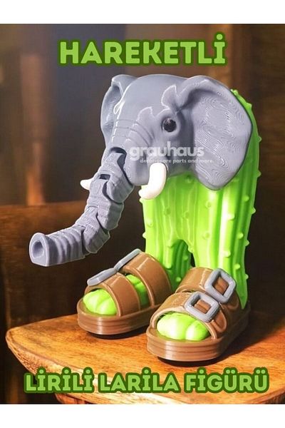 GRAUHAUS Lirili Larila Brainrot with Movable Hose Figure 16 cm