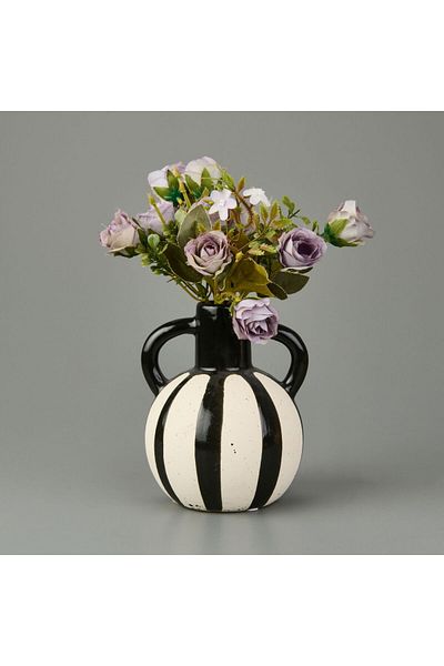 MATMEL Pottery Vase - Black - 20 cm