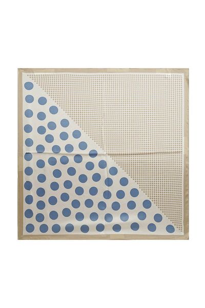 Intisimo Eșarfă la modă pentru femei, 70x70 cm, bej/albastru