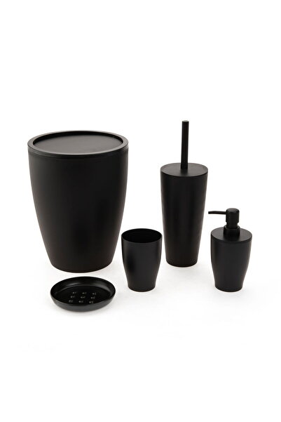 ASPARTAM طقم حمام بيور 5 قطع - أسود