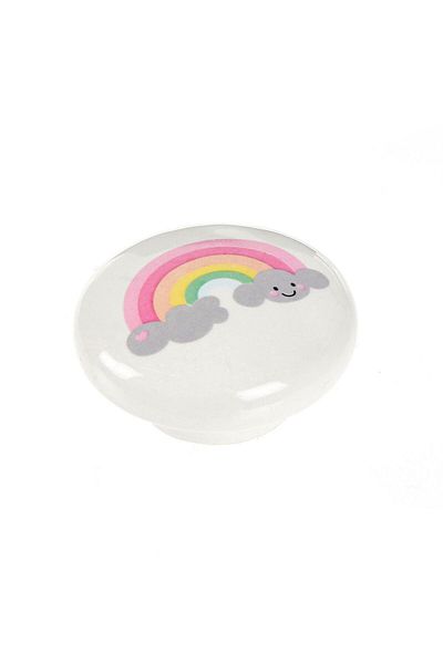 ASPARTAM Ufo Rainbow Button Handle - White