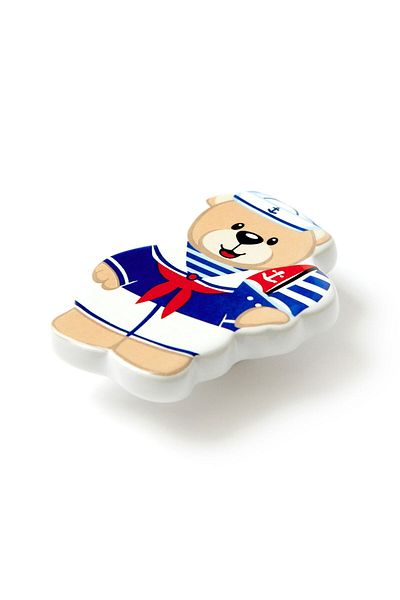 MATMEL Captain Teddy Bear Big Button Handle - Blue / White