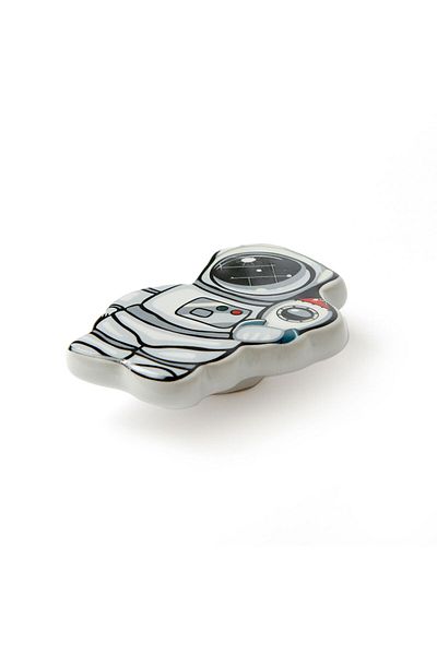 ASPARTAM Astronaut Large Button Handle - White / Black