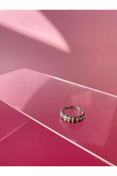 SİMİ TAKI Steel Thick Cambered Adjustable Ring
