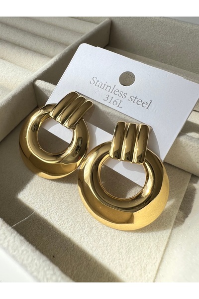 Neesh ÇELİK GOLD VİNTAGE KÜPE