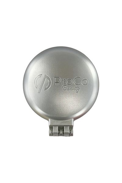 PROCO Beauty Macaron Metallic - Three-Dimensional 3D Flexible Mirrored Bag Size Hair Brush - Compact Detangler