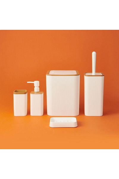 ASPARTAM Mina Due 5-Piece Bathroom Set - White