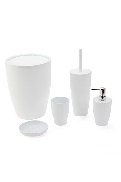 ASPARTAM Pure 5-Piece Bathroom Set - White
