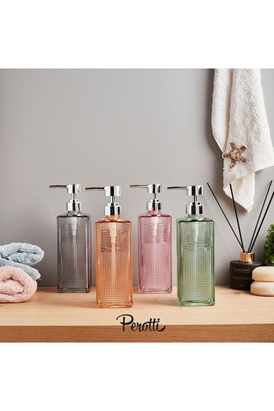 ASPARTAM Square Tower Glass Liquid Soap Dispenser - - 21X7 cm