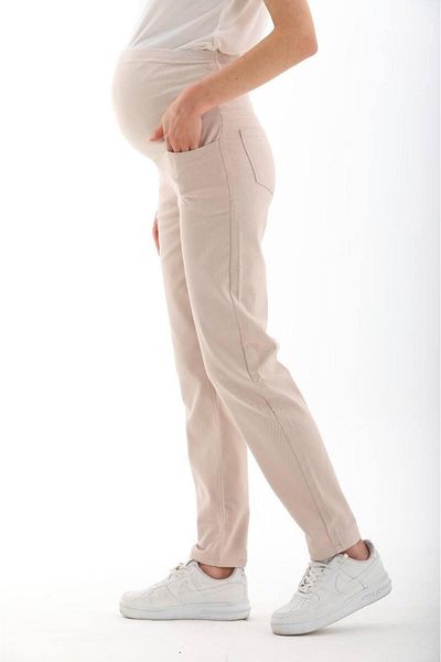 BIG LESSON Maternity Stretchy Tummy Band Waist Adjustable Mom Fit Jeans Pants