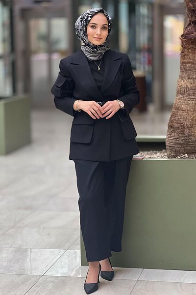 Ghisa بنطلون بدلة مع حزام وجيب كارجو