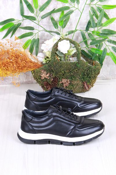 Mehmet Mete 42426 Comfortable Lightweight Genuine Leather Rubber Laced Men's Shoes