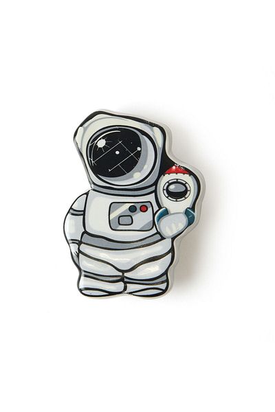 ASPARTAM Astronaut Large Button Handle - White / Black