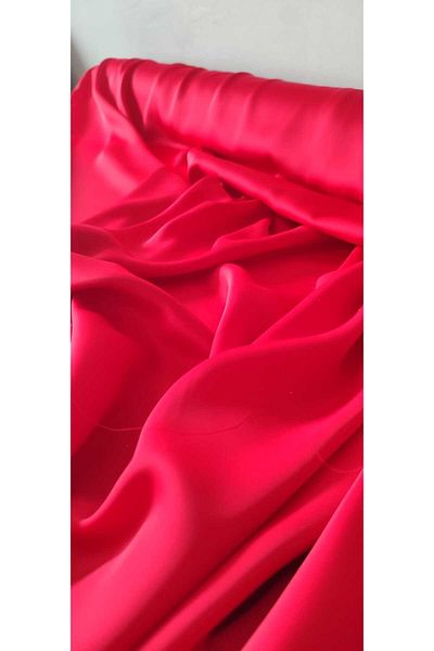 River Fabrics Silk Textured Satin Red