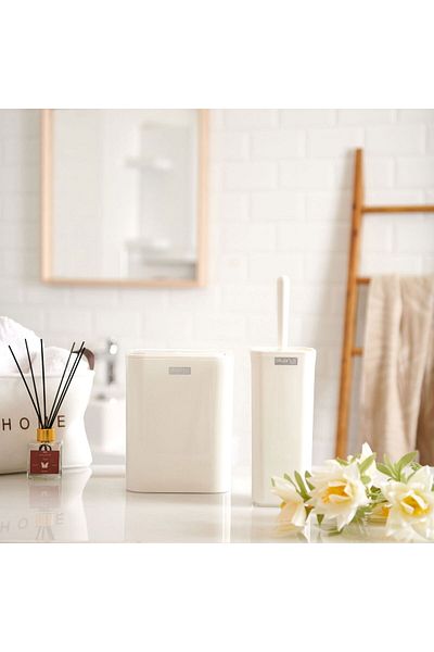 MATMEL Home 2-Piece Bathroom Accessory Set - White