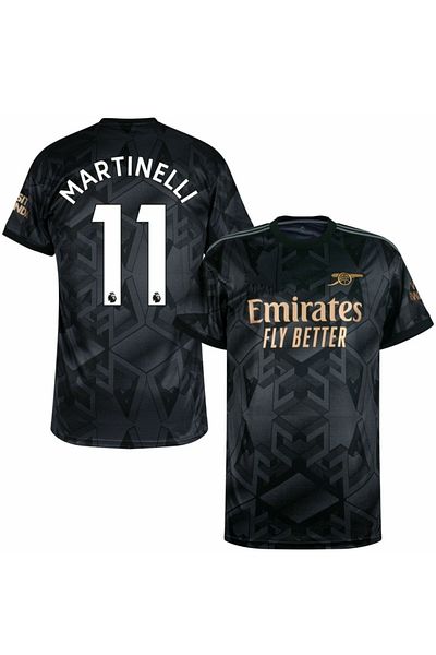 Lion Spor Gabriel m'Artinelli 2022/23 Season a'Rsenal Black Away Jersey