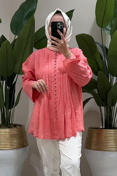Ghisa Stone Detailed Button Tunic