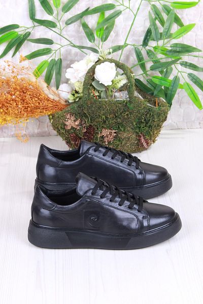 Pierre Cardin 1362002 Produs original negru Pantofi pentru bărbați din piele naturală, interior și exterior